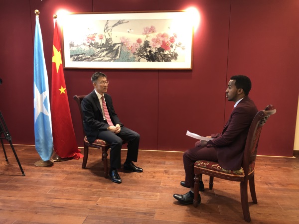 Chinese Ambassador to Somalia Qin Jian interviewed by Somali National Television