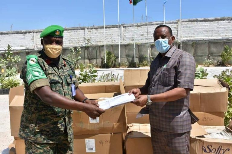 AMISOM hands over assortment of hygienic items in support to healthy living in Somalia