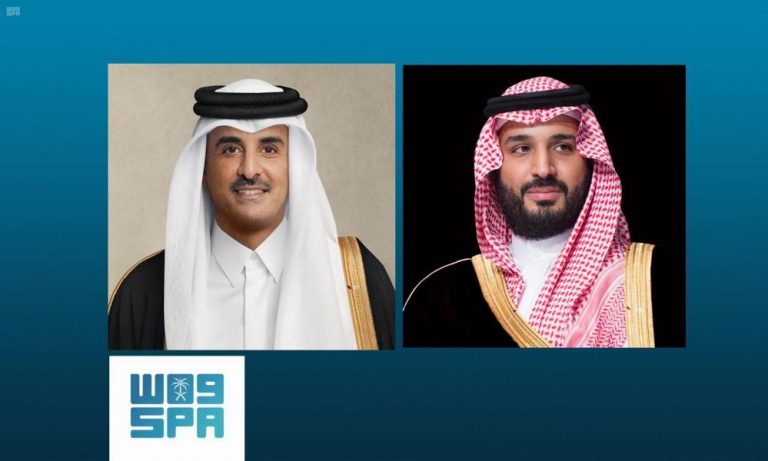ولي العهد السعودي يتلقى اتصالاً هاتفياً من أمير دولة قطر