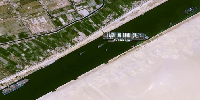 US military offers assistance in dislodging vessel stuck in Suez Canal