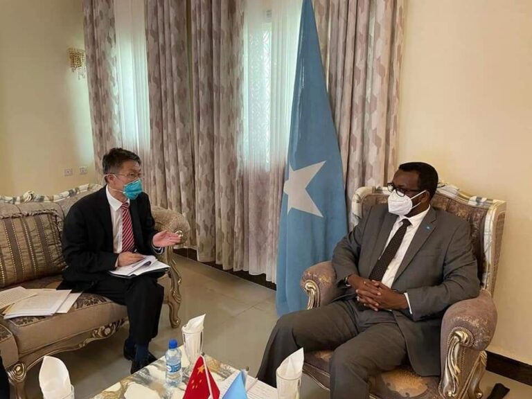 State Minister for Foreign Affairs discusses with the Chinese ambassador to Somalia aspects of joint…