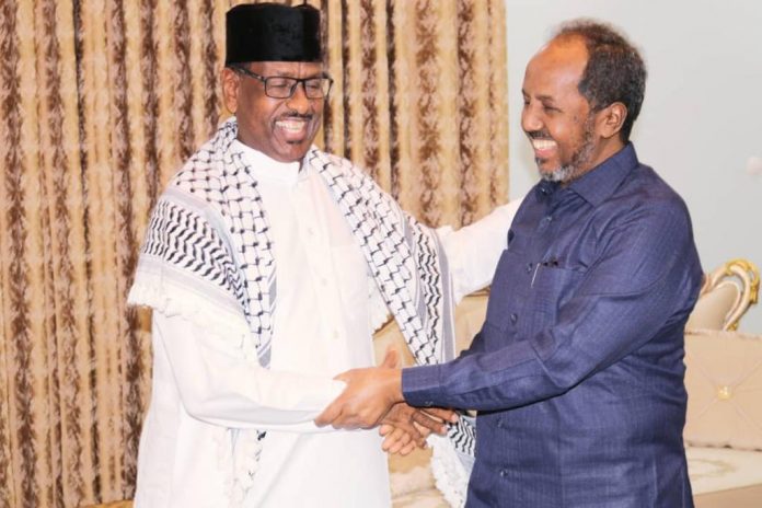 SPF commander visits former President Hassan Sheikh Mohamud