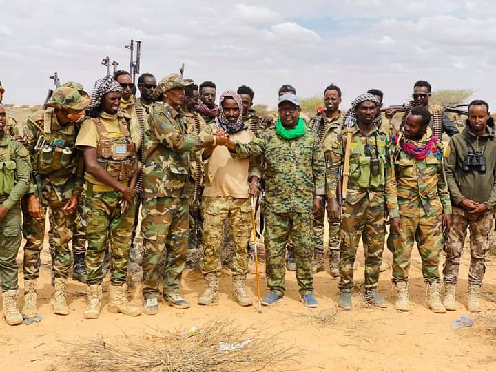 Galmudug State President visits Qaycad after joint forces liberated it