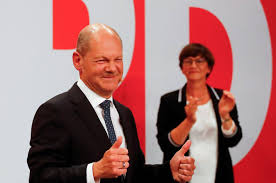 Olaf Scholz German centre-left narrowly wins election