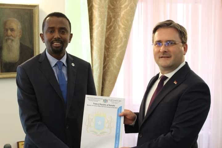 Chargé d’Affairs of the Embassy of Somalia to Serbia presents his credentials to the Foreign…