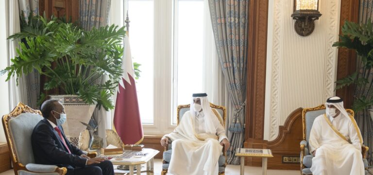 رئيس الوزراء يلتقي أمير دولة قطر