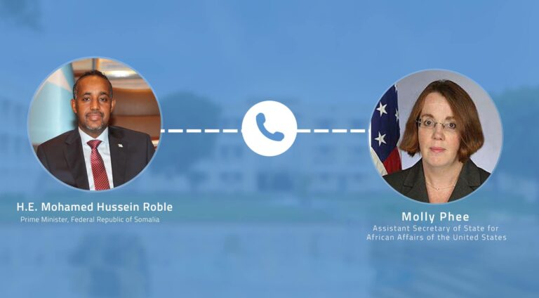 PM Roble speaks with U.S Assistant Secretary for African Affairs