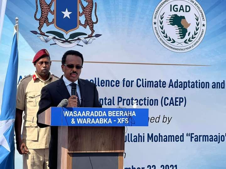 President Farmajo lunches IGAD Centre of Excellence for Climate adaptation and Environmental…
