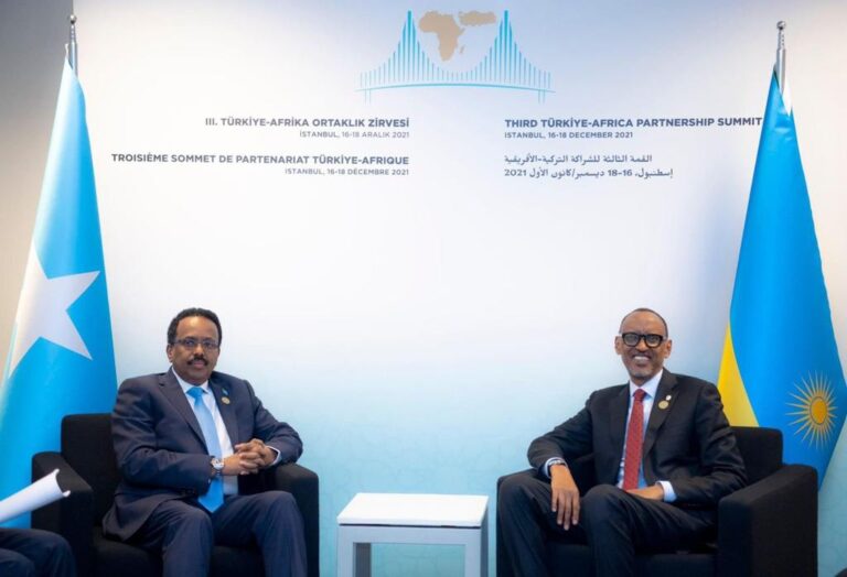 President Farmajo meets with his Rwandan counterpart on the side-lines
