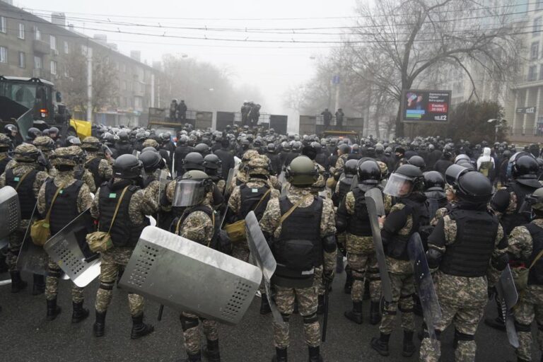 Dozens of protesters, 12 police dead in Kazakhstan protests