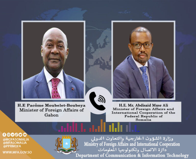 Somalia’s Foreign Minister talks with Foreign Minister of Gabon