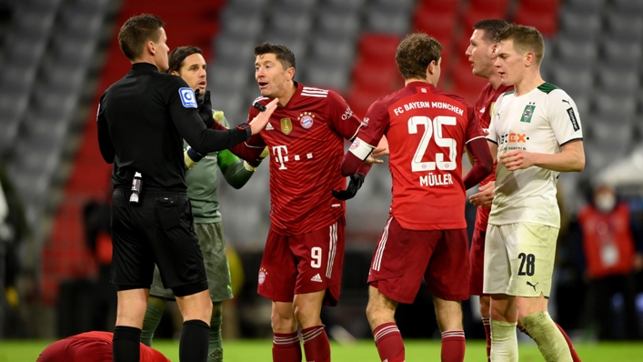 Bayern Munich lost 2 -1 to Borussia Monchengladbach since winter break