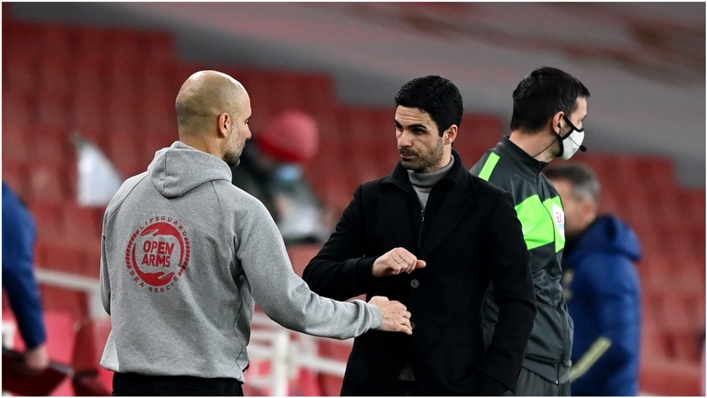 Guardiola praises Arteta as head coach even before Arsene Wenger
