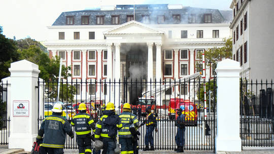 Man charged with the Sunday’s fire at the South African parliament building