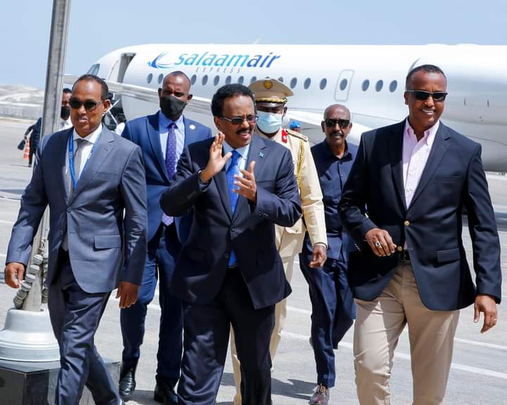President Farmajo returns home after African Union Summit in Ethiopia