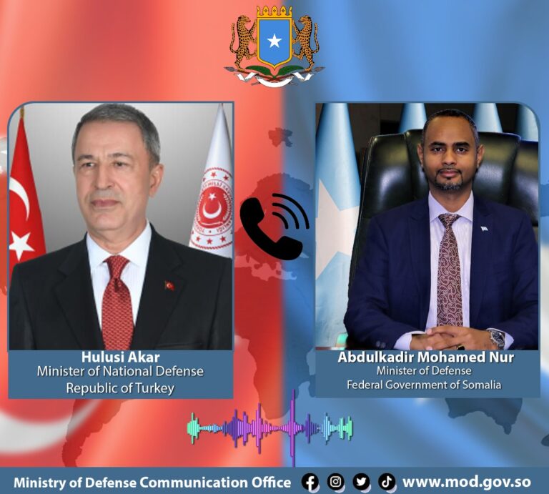 Minister of Defence talks on the telephone with his Turkish counterpart