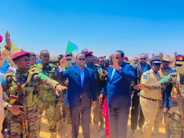 Hirshabelle State President lands Beledweyne town in Hiiraan region