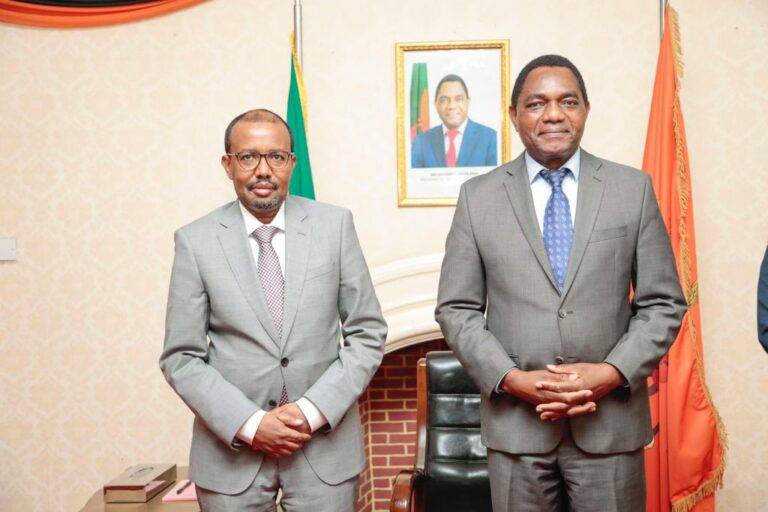 Minister Abdisaid meets Zambian President and other officials